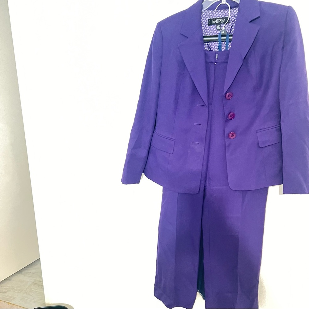 Kasper Women's Purple Suit Set